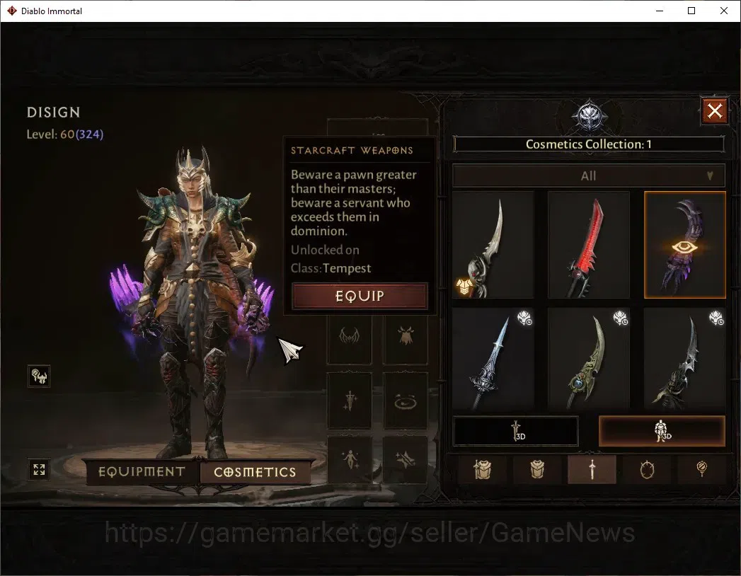 Diablo Immortal Accounts Sea - Vasily|CS OFF|Lv60(324)|Tempest|26k CR|Reso  image 10