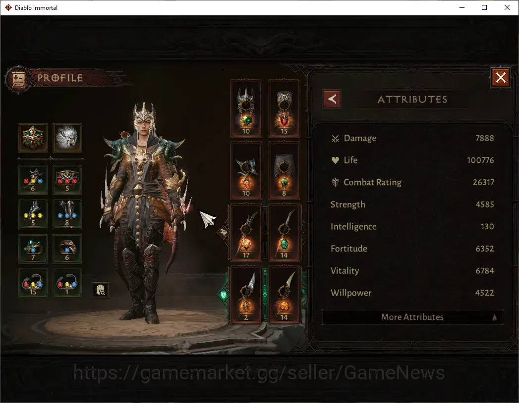 Diablo Immortal Accounts Sea - Vasily|CS OFF|Lv60(324)|Tempest|26k CR|Reso  image 3