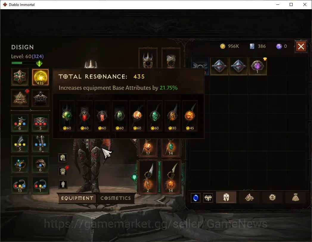 Diablo Immortal Accounts Sea - Vasily|CS OFF|Lv60(324)|Tempest|26k CR|Reso  image 4