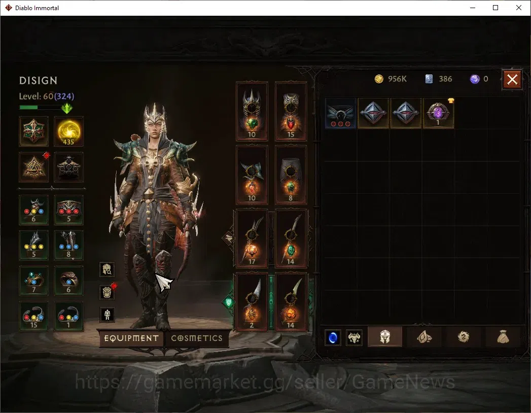 Diablo Immortal Accounts Sea - Vasily|CS OFF|Lv60(324)|Tempest|26k CR|Reso  image 6