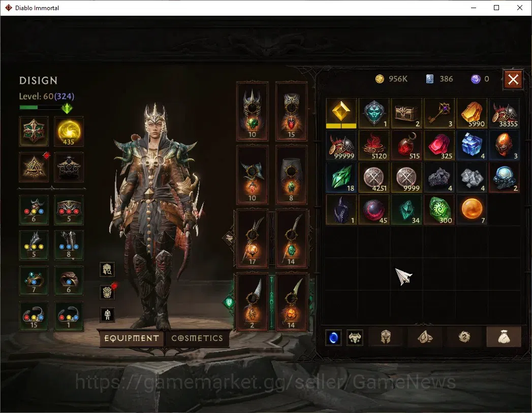 Diablo Immortal Accounts Sea - Vasily|CS OFF|Lv60(324)|Tempest|26k CR|Reso  image 8