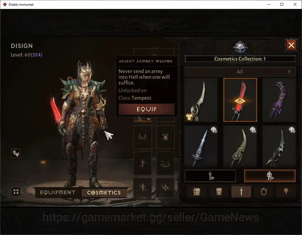 Diablo Immortal Accounts Sea - Vasily|CS OFF|Lv60(324)|Tempest|26k CR|Reso  image 9