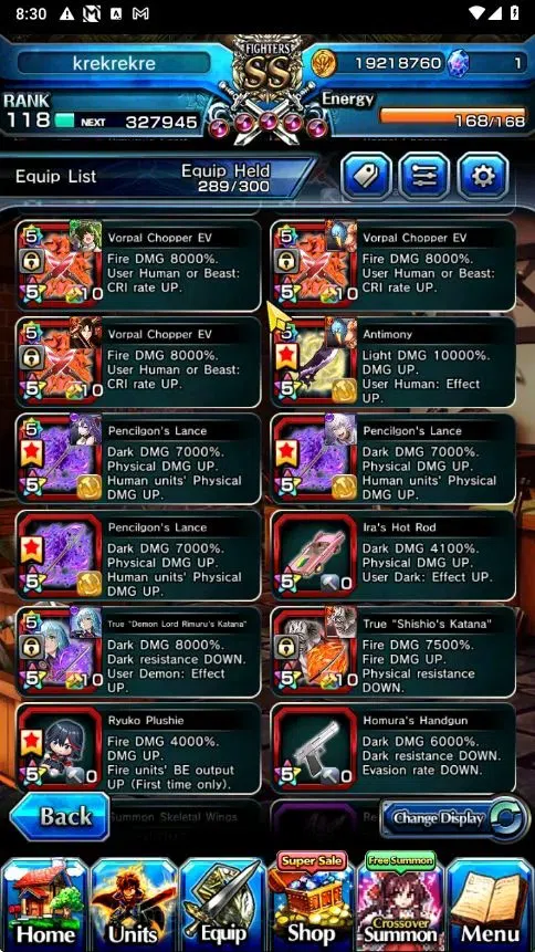Grand Summoners Accounts Global|Rank 118|25 Ascend+4 TW|[RR Rimuru,DLS Rimu image 16