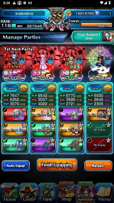 Grand Summoners Accounts Global|Rank 118|25 Ascend+4 TW|[RR Rimuru,DLS Rimu image 3