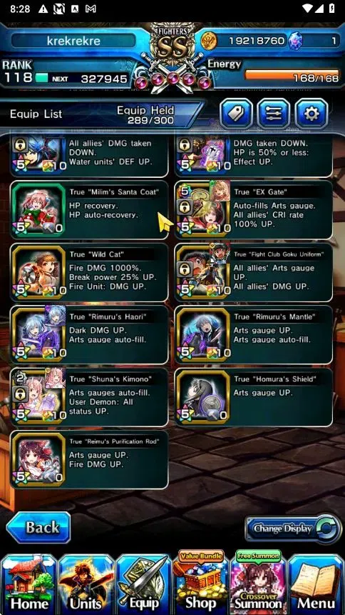 Grand Summoners Accounts Global|Rank 118|25 Ascend+4 TW|[RR Rimuru,DLS Rimu image 8