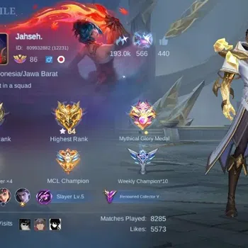 Mobile Legends: Bang Bang Accounts Collector Global|Skin 219|Renowned|KOF Karina,LBox Kagura,Collector Brody,PACE