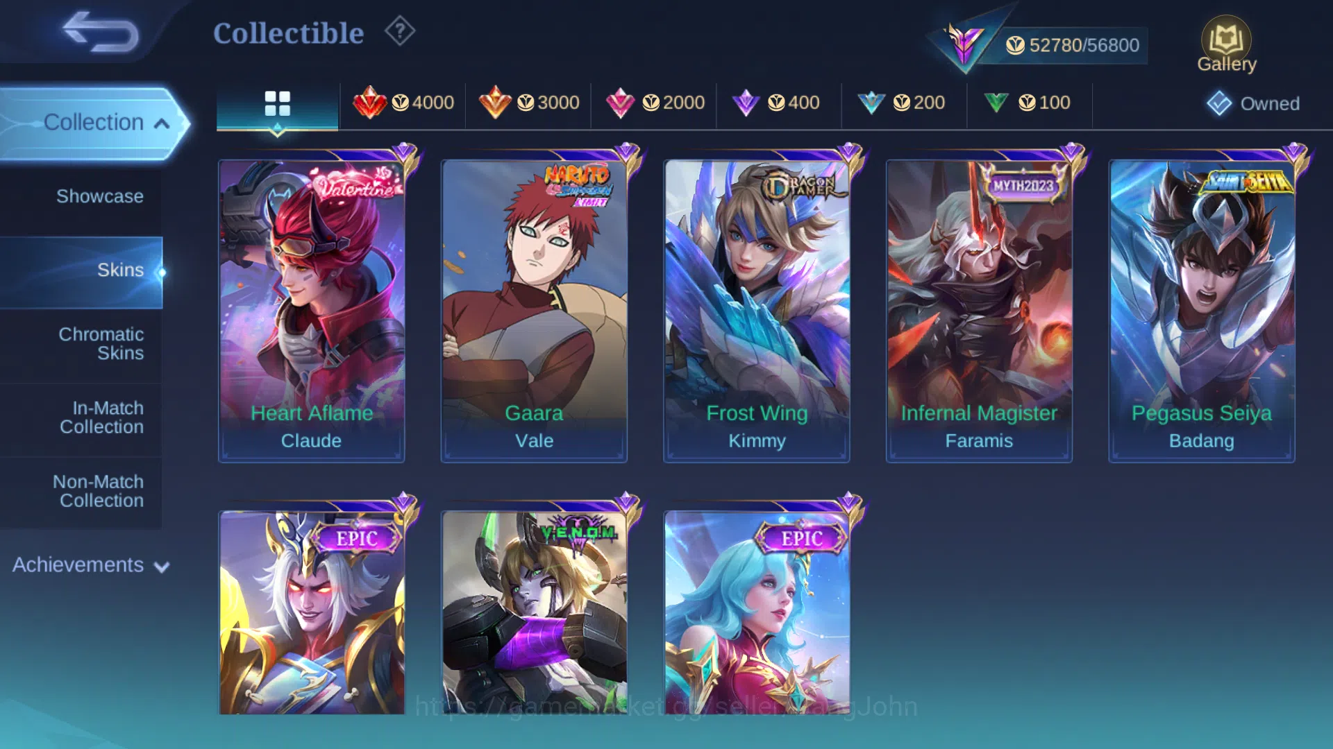 Mobile Legends: Bang Bang Accounts Hero 1311 | Skin 273 | Sun Chou | Valentine Claude image 9