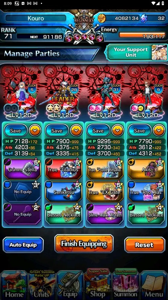 Grand Summoners Accounts Global|Rank 71|17 Ascend| Shirou Emiya Lv120 TW, H image 3