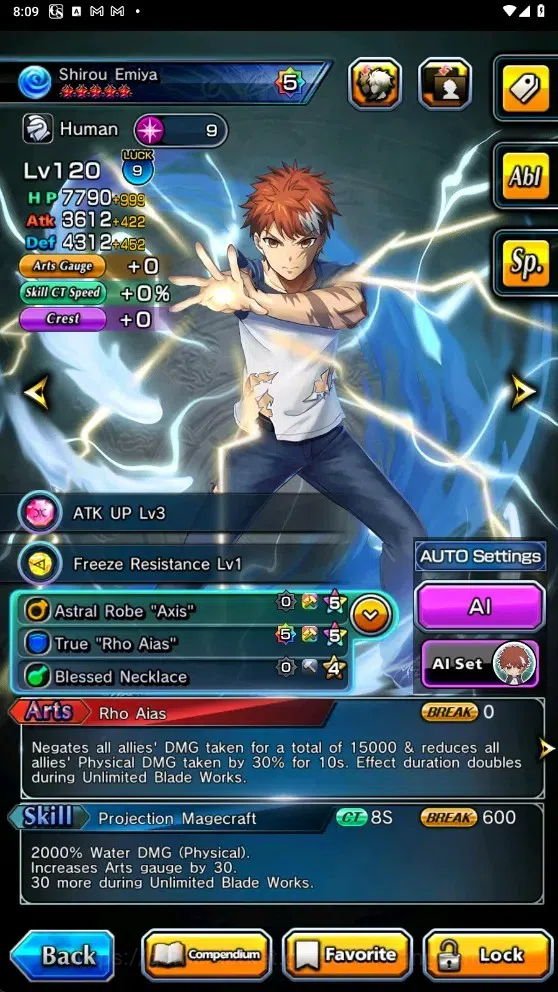 Grand Summoners Accounts Global|Rank 71|17 Ascend| Shirou Emiya Lv120 TW, H image 6