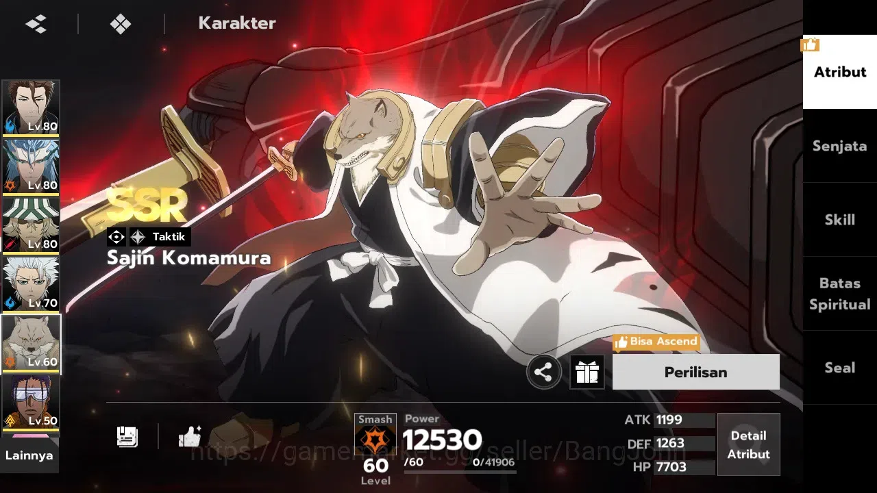 BLEACH: Soul Resonance Accounts Nuverse SEA | Mid Game | Lvl 61 | 5 SSR + Seal 5 (Aizen 3/6, Urahara 2/6, Grimmjow, Toshiro 20