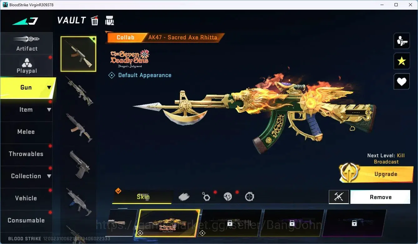 Blood Strike Accounts ASIA | 2 Collab Guns: 7DS AK47, EVANGELION MCX | B image 3