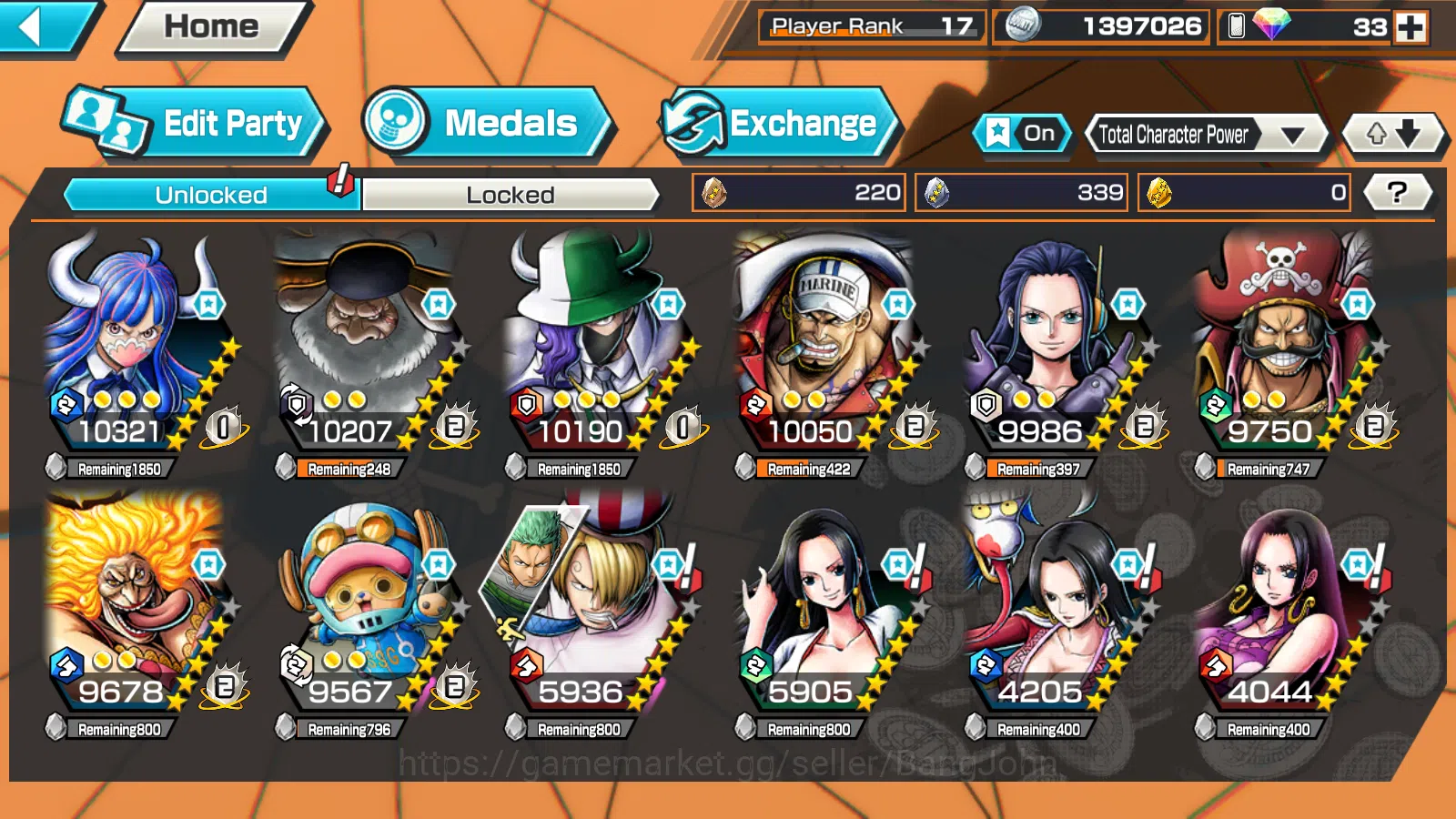 One Piece Bounty Rush Accounts Global | 4EX | The5elder Saturn , Fleet Akainu Sak image 7