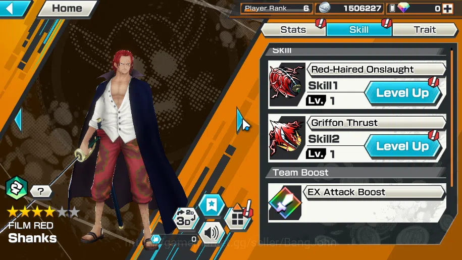 One Piece Bounty Rush Accounts GLOBAL|EX 2, D Departure shanks, Film red shanks m image 5
