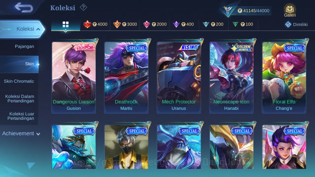 Mobile Legends: Bang Bang Accounts Others Hero 96 Skin 185 | Annual Haya | CC Natalia | Dtamer Masha, Kimmy | Valentine 10