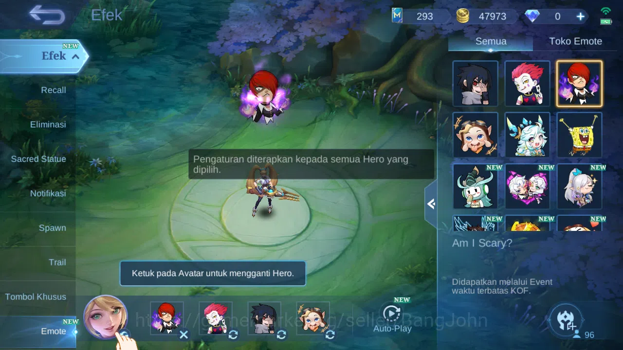 Mobile Legends: Bang Bang Accounts Others Hero 96 Skin 185 | Annual Haya | CC Natalia | Dtamer Masha, Kimmy | Valentine 15