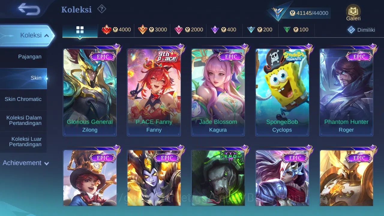 Mobile Legends: Bang Bang Accounts Others Hero 96 Skin 185 | Annual Haya | CC Natalia | Dtamer Masha, Kimmy | Valentine 4