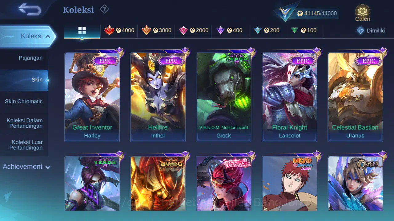Mobile Legends: Bang Bang Accounts Others Hero 96 Skin 185 | Annual Haya | CC Natalia | Dtamer Masha, Kimmy | Valentine 5