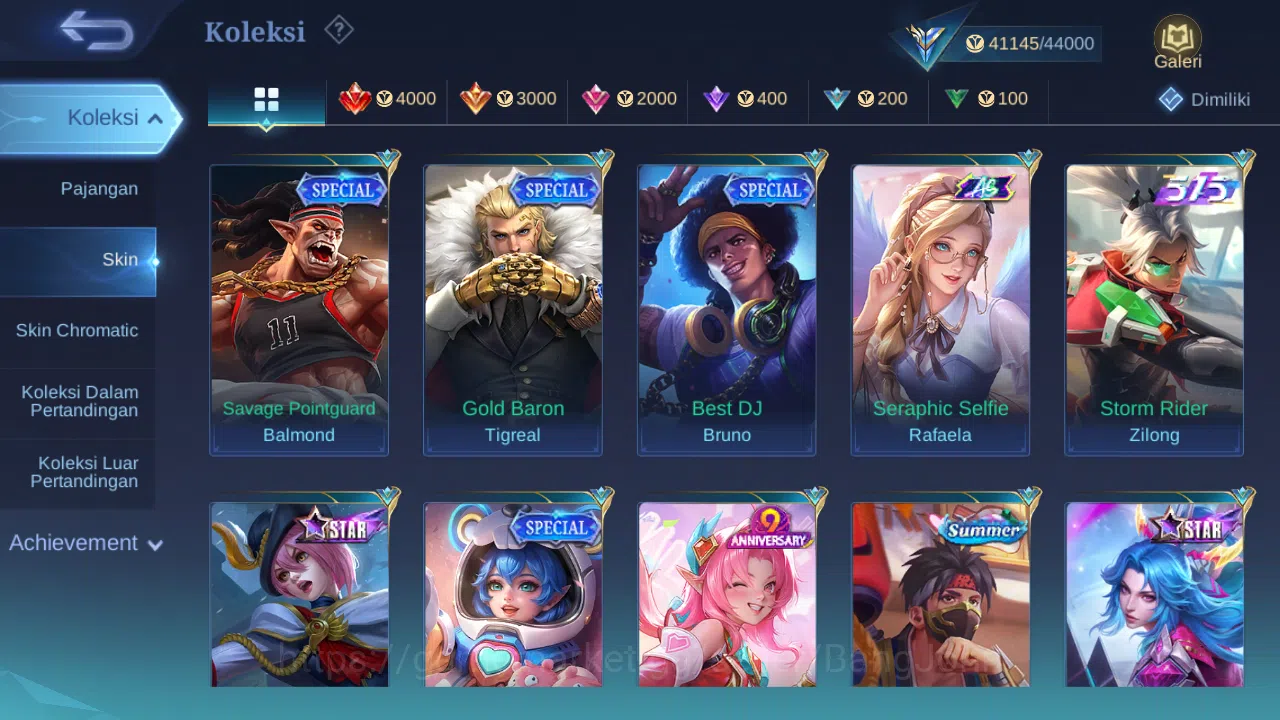 Mobile Legends: Bang Bang Accounts Others Hero 96 Skin 185 | Annual Haya | CC Natalia | Dtamer Masha, Kimmy | Valentine 8