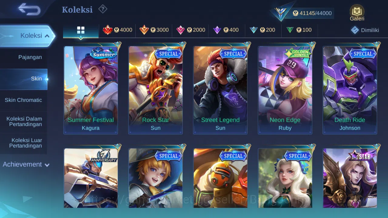 Mobile Legends: Bang Bang Accounts Others Hero 96 Skin 185 | Annual Haya | CC Natalia | Dtamer Masha, Kimmy | Valentine 9