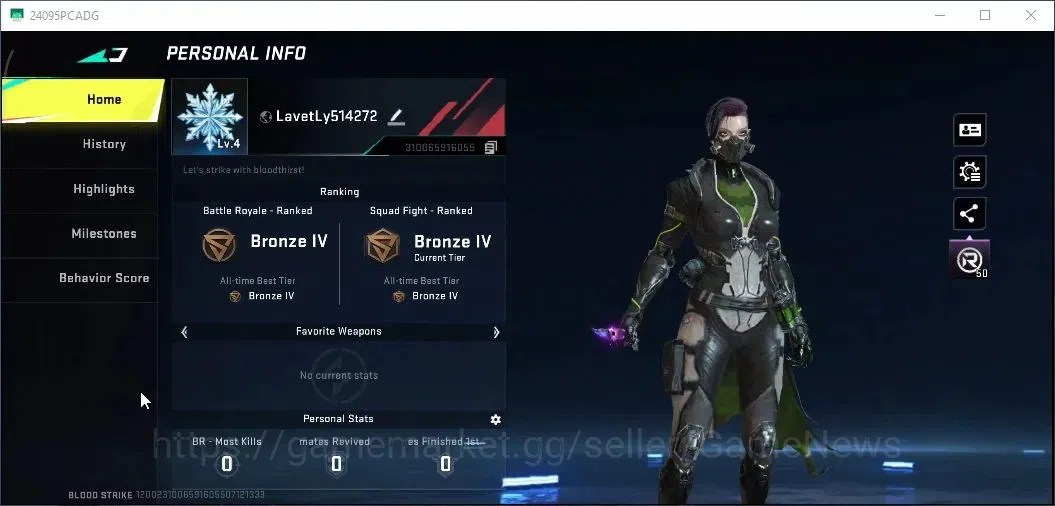 Blood Strike Accounts Others ASIA|ULTRA Meele Butterfly Knife Starfall | Legendary [INP-9 Frostbite]|Log NetEase|Take 2
