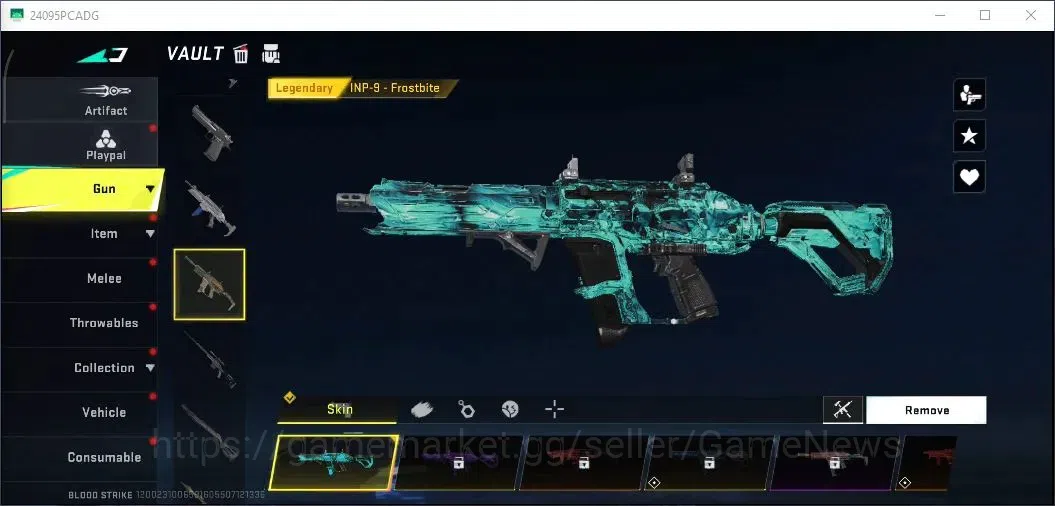 Blood Strike Accounts Others ASIA|ULTRA Meele Butterfly Knife Starfall | Legendary [INP-9 Frostbite]|Log NetEase|Take 5