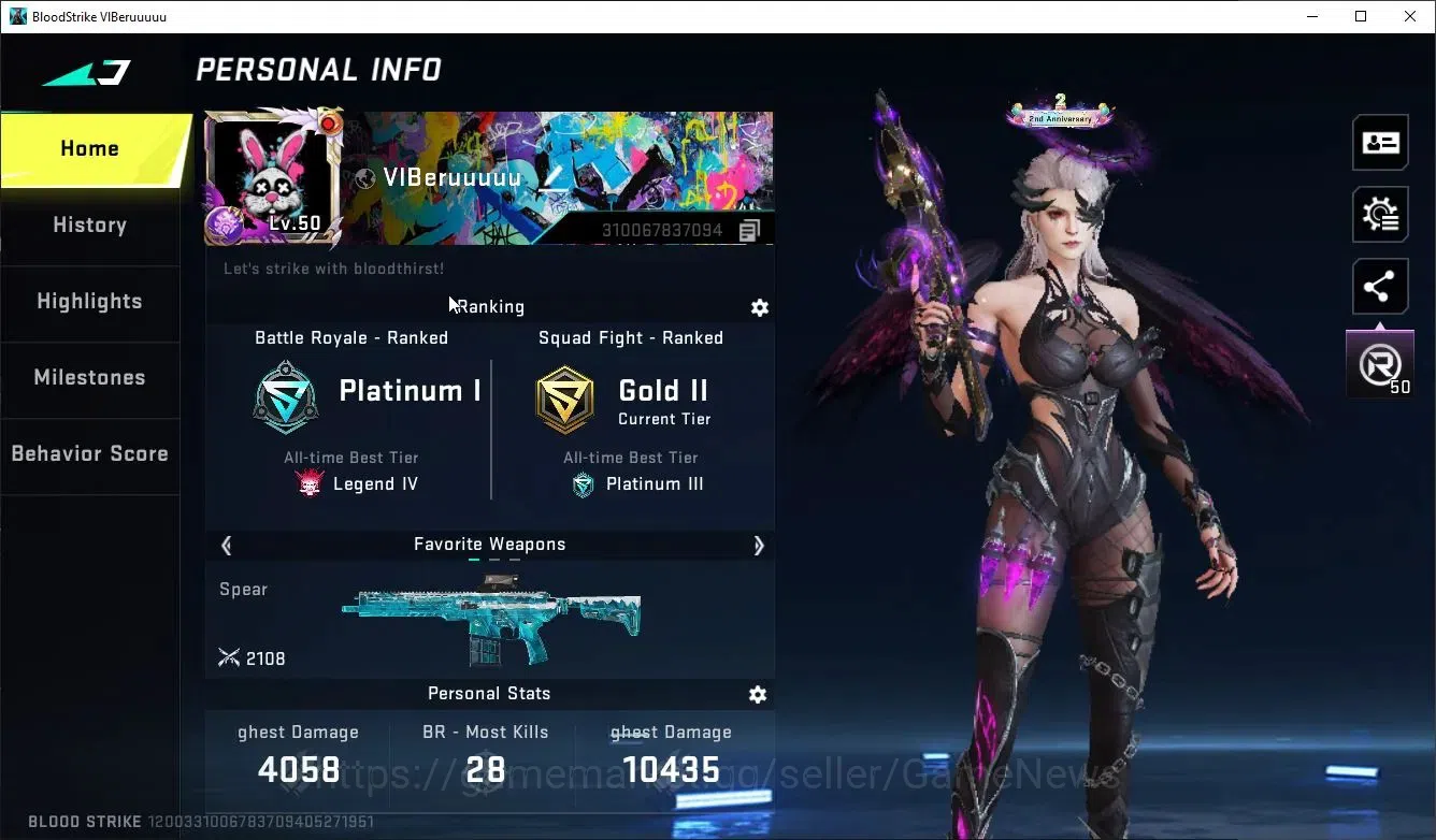 Blood Strike Accounts ASIA|ETERNAL Nova-NightMare+Collab 7DS AK47,QBZ95, image 2