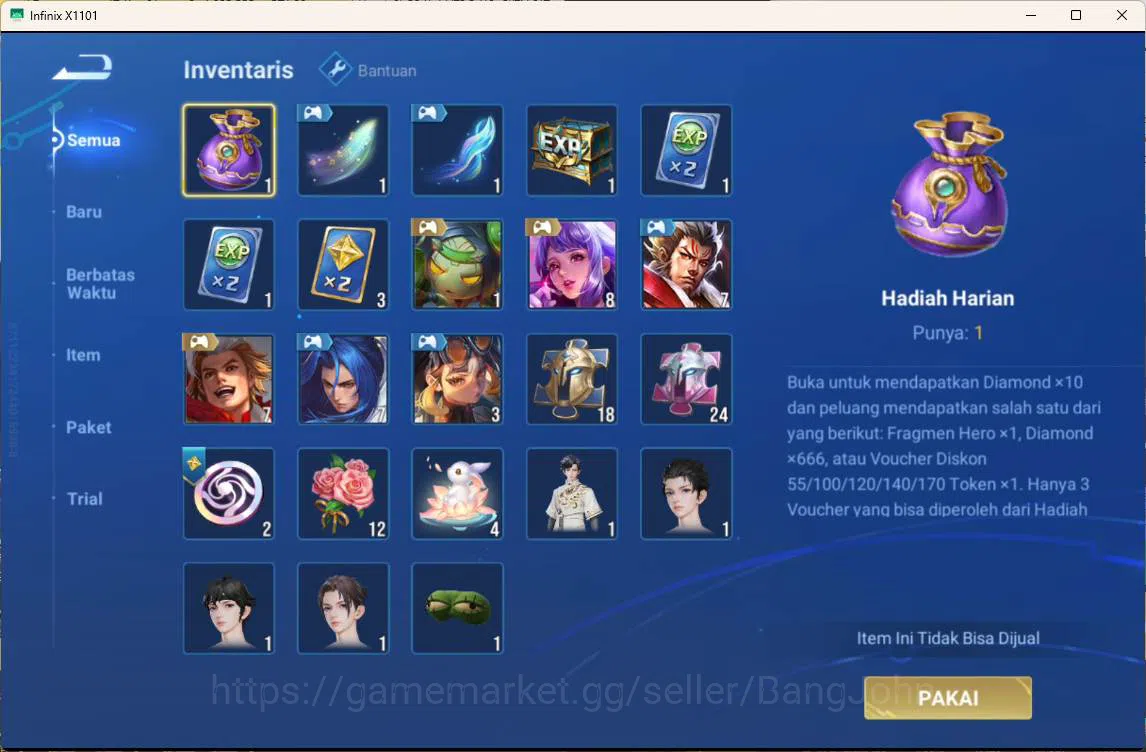 Honor of Kings Accounts GLOBAL | hero 22, skin 7 legend houyi, Arthur, RAR image 4