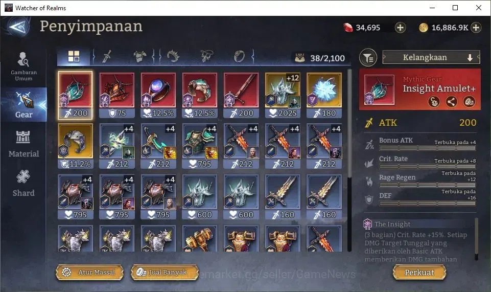 Watcher of Realms Accounts GLOBAL 50x|Starter Ready Gacha|Lv 7|94K Power|34K image 10