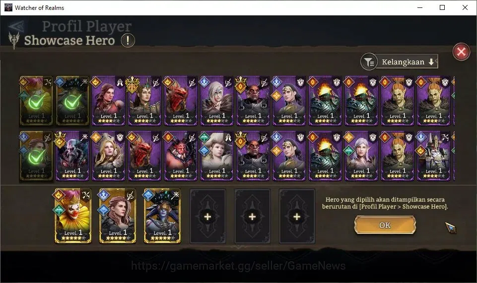 Watcher of Realms Accounts GLOBAL 50x|Starter Ready Gacha|Lv 7|94K Power|34K image 4