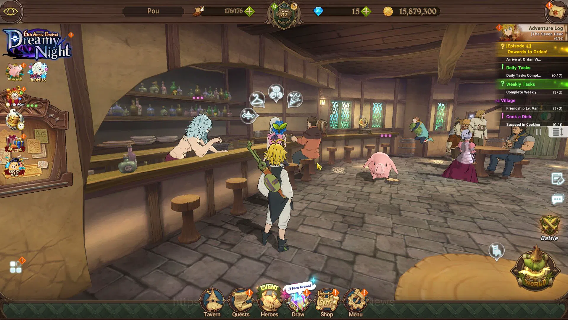 The Seven Deadly Sins: Grand Cross Starter Global|1 M CC|Starter Ch4|4 UR| Salos, Oppressor D image 1