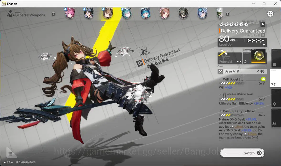 Arknights: Endfield Accounts ASIA | LVL 58, Yvonne sign, Tangtang, Gilberta sig image 9