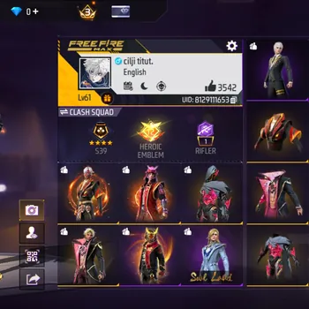 Free Fire Accounts AKUN SULTAN - EVO GUN OTW MAX LV 6 - BUNDLE BANYAK - ANGEL MERAH UNGU ON - AKUN IDAMAN