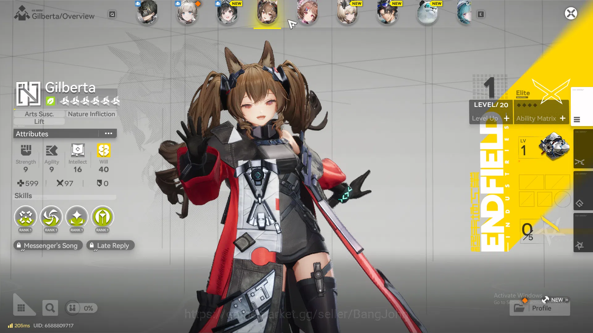 Arknights: Endfield Accounts NA EU | starter fresh, Gilberta, Ardelia, WP 6s 2 | for detail Check SS AKE234B 2