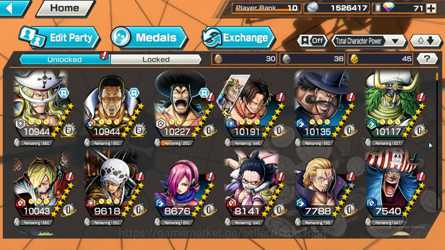 One Piece Bounty Rush Accounts Global | 2EX | 2MAX | EdwardNewgate, Borsalino, Ko image 7