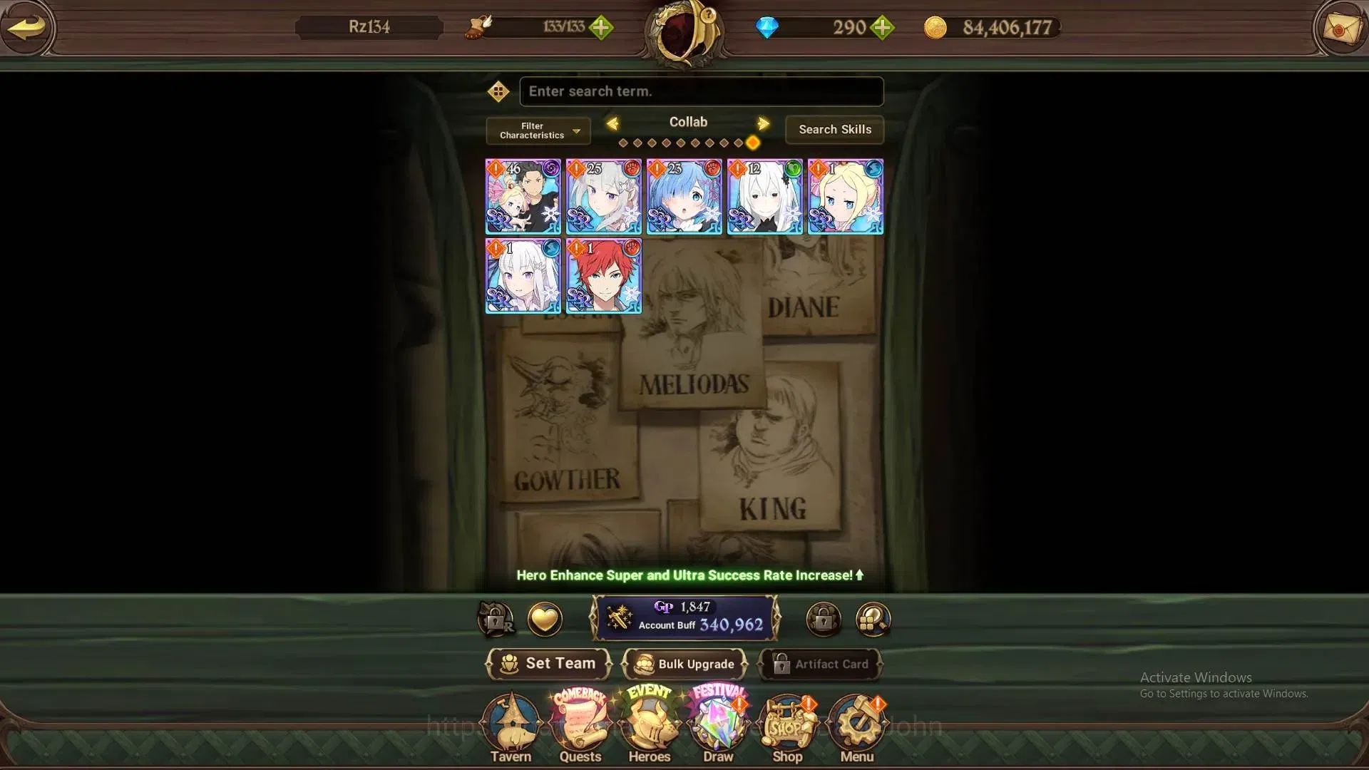 The Seven Deadly Sins: Grand Cross Accounts Global | 340K CC |290 DM|UR Demon King Meliodas 1/ image 4