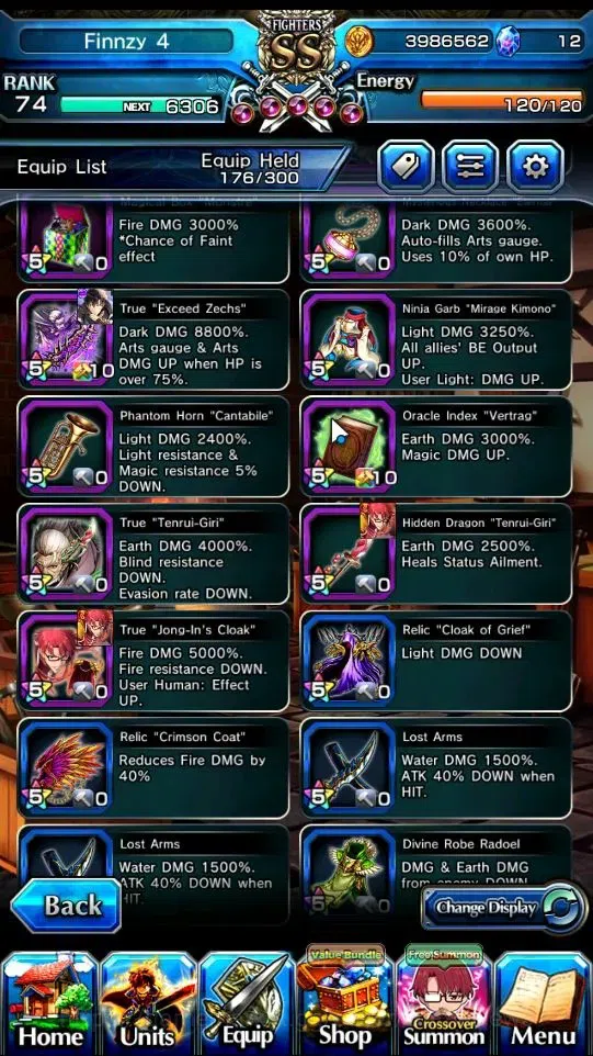 Grand Summoners Accounts End-Game Global|Rank 74|12 Ascend+4 TW|(WH Fen,DL Samurai Rimuru,Sung Jinwoo,Choi Jong In)+TW,S 12