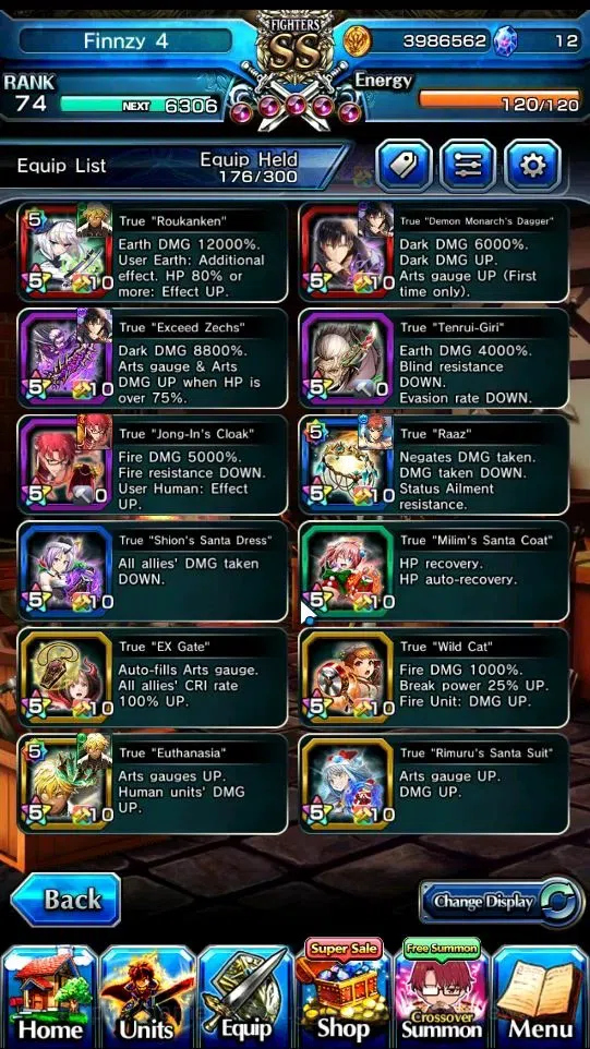 Grand Summoners Accounts End-Game Global|Rank 74|12 Ascend+4 TW|(WH Fen,DL Samurai Rimuru,Sung Jinwoo,Choi Jong In)+TW,S 5