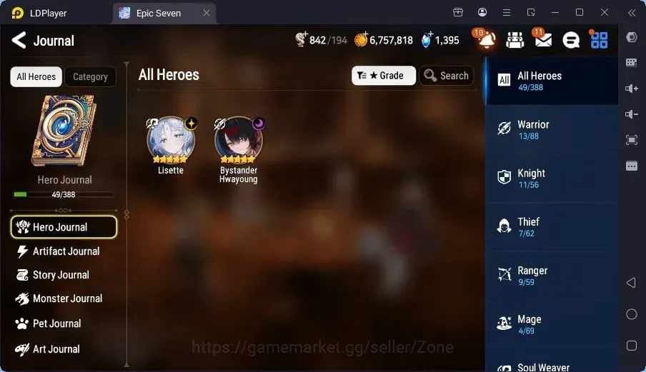 Epic Seven Accounts Starter Global Unverif|Best Starter|2 ML(Lisette,BHwayoung)|PoH ON|Side Story Locked|MoR 1
