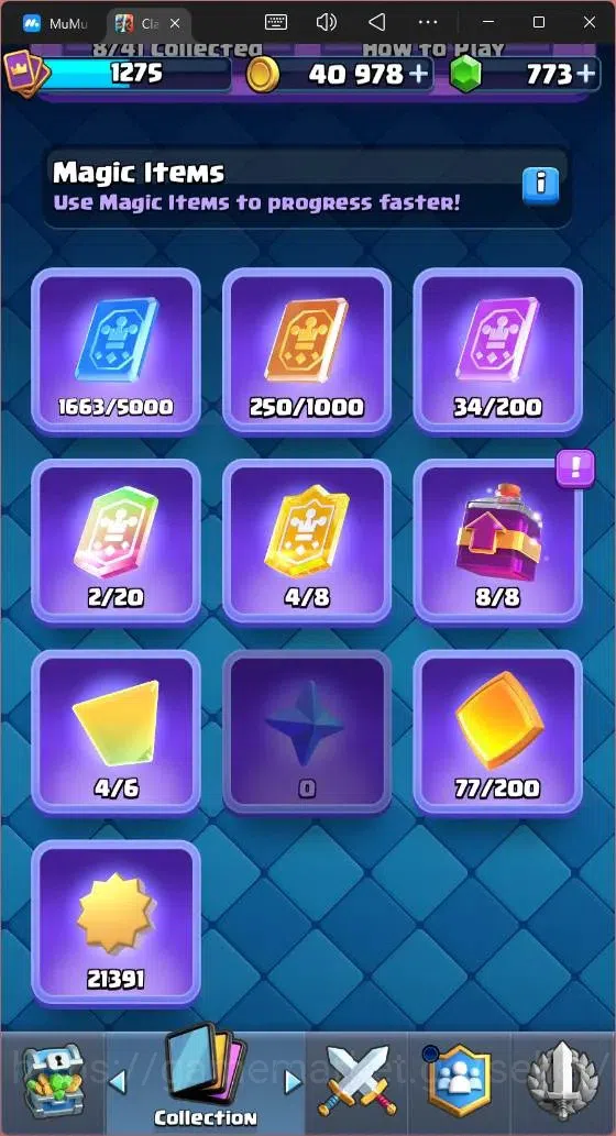 Clash Royale Accounts High-End Global |CL 1275|KTL 13|Trophy 9208|119 Cards|1 Max|6 Champ|3 Hero|8 Evo|773 Gems|40k 18