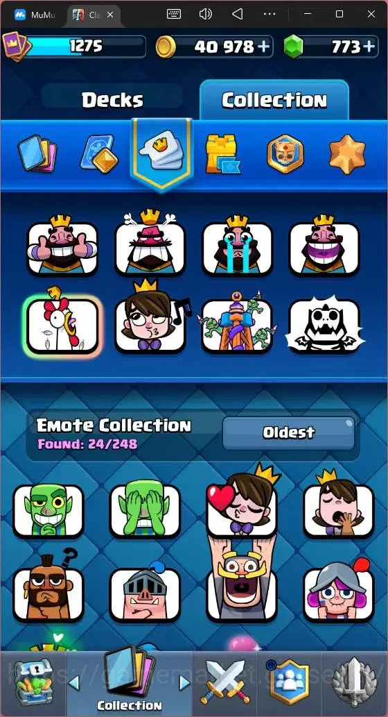 Clash Royale Accounts High-End Global |CL 1275|KTL 13|Trophy 9208|119 Cards|1 Max|6 Champ|3 Hero|8 Evo|773 Gems|40k 19