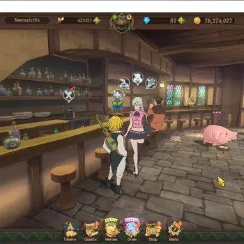 The Seven Deadly Sins: Grand Cross Accounts Midgame Global|1 UR Selector|321K CC|1 LR+6 UR|Elizabeth,Nemesis