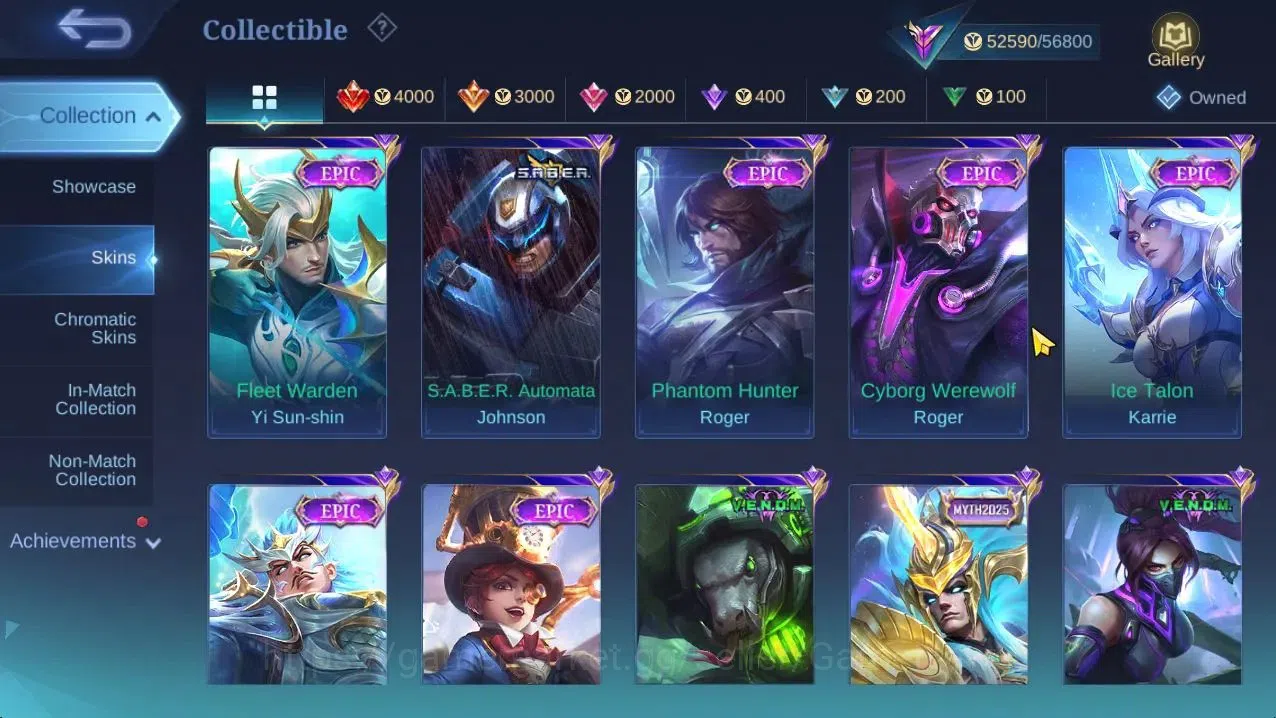 Mobile Legends: Bang Bang Accounts Hero132|Skin246|High Glory 67|KOF Karina,CC Natali image 7