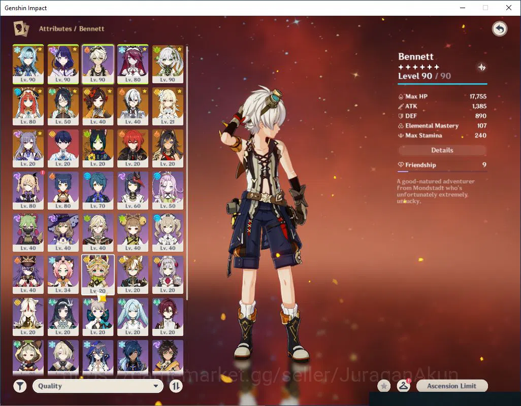 Genshin Impact Accounts Mid Game ASIA |AR 55 | 7 Limited + 4(*5Weapon 3