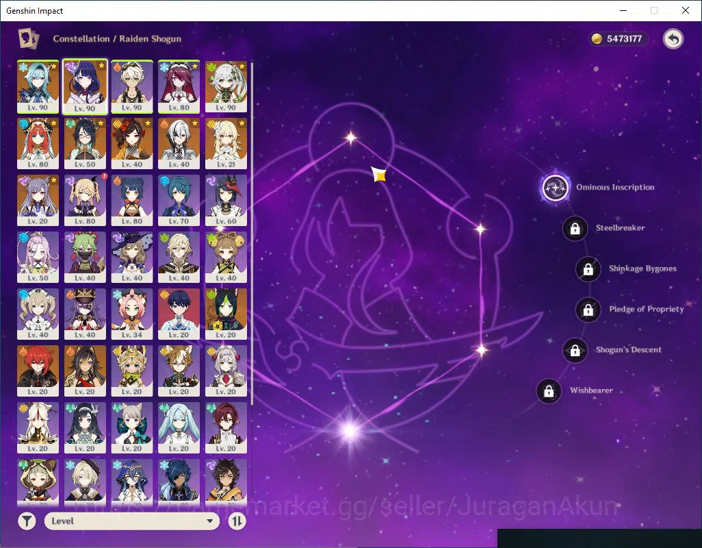Genshin Impact Accounts Mid Game ASIA |AR 55 | 7 Limited + 4(*5Weapon 4