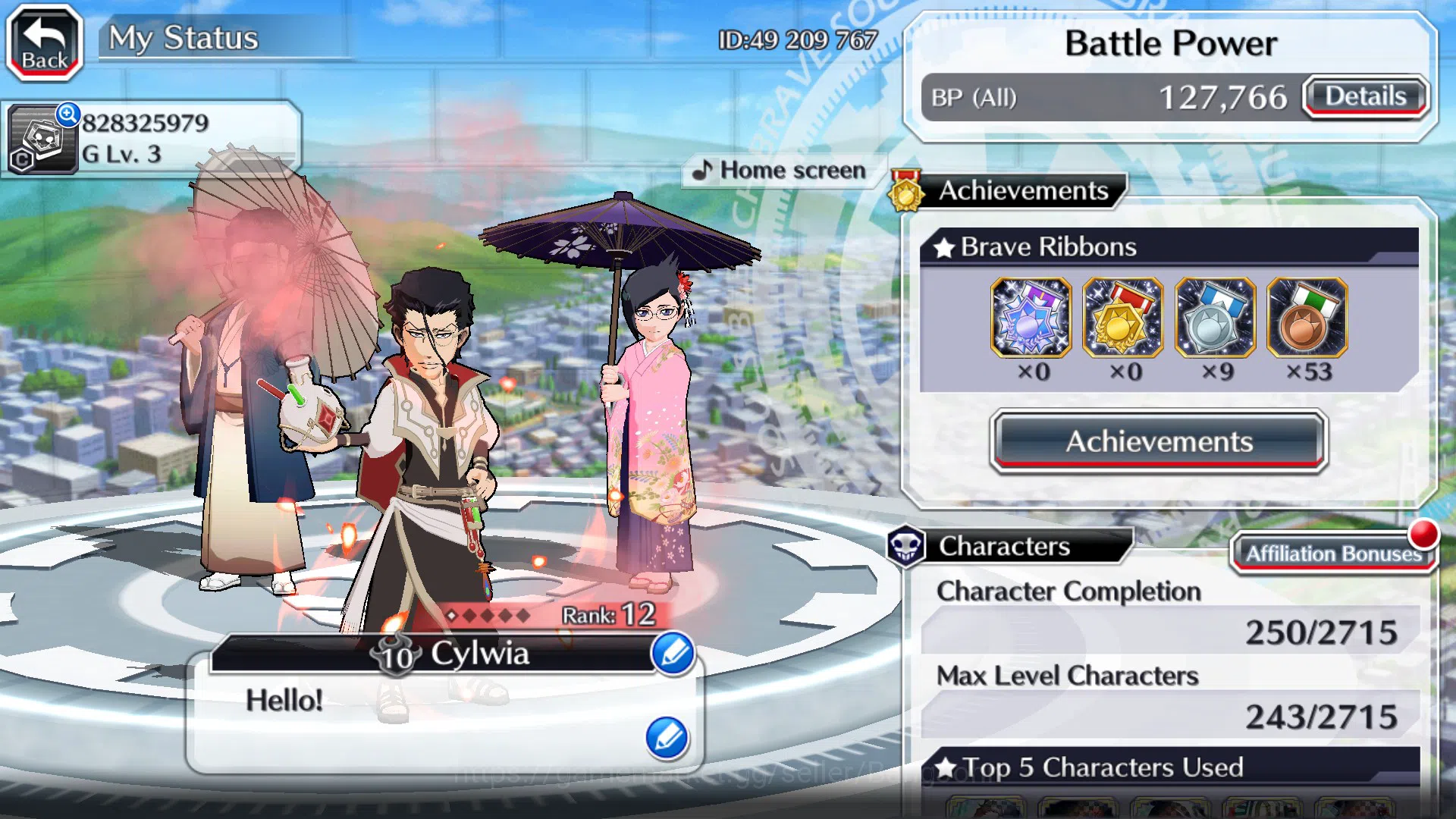 Bleach: Brave Souls Accounts Others GLOBAL]12K Orb+Fresh All Story|Askin MagicSociety,KonPollGratitude,Nanao,Etc|KlabID 2
