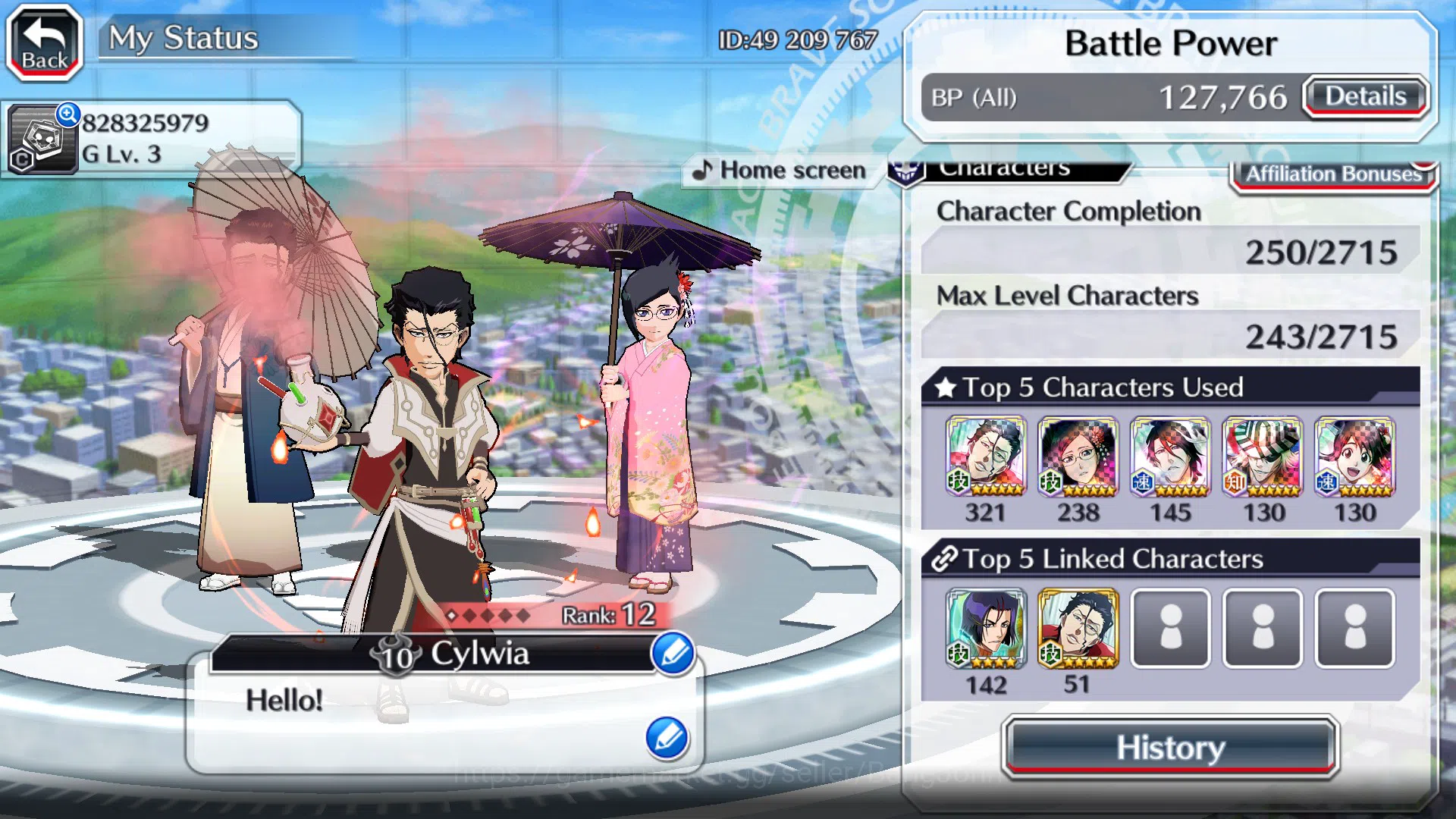 Bleach: Brave Souls Accounts Others GLOBAL]12K Orb+Fresh All Story|Askin MagicSociety,KonPollGratitude,Nanao,Etc|KlabID 3