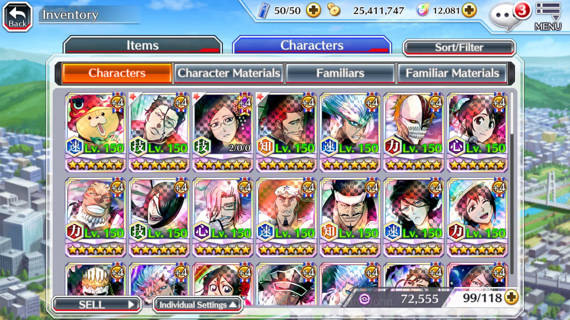 Bleach: Brave Souls Accounts Others GLOBAL]12K Orb+Fresh All Story|Askin MagicSociety,KonPollGratitude,Nanao,Etc|KlabID 7