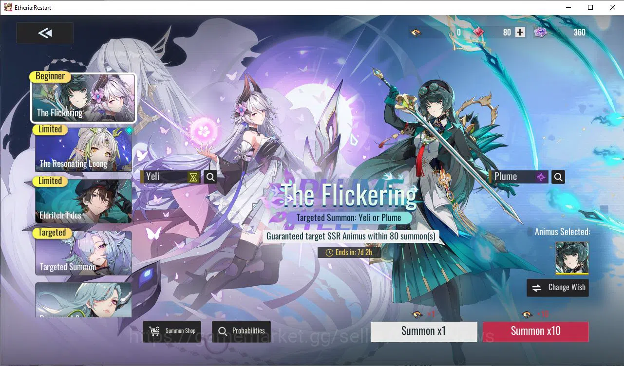 Etheria: Restart Accounts Asia S20| 4 SSR(Lian,Lingluo,Mia,Bornova) 11 SR An image 14
