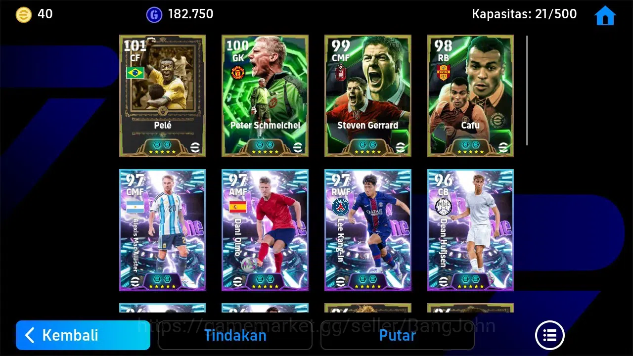 eFootball Accounts ANDROID|PW 3190|Legend Pele, D Kuyt|Epic S Gerrard image 3
