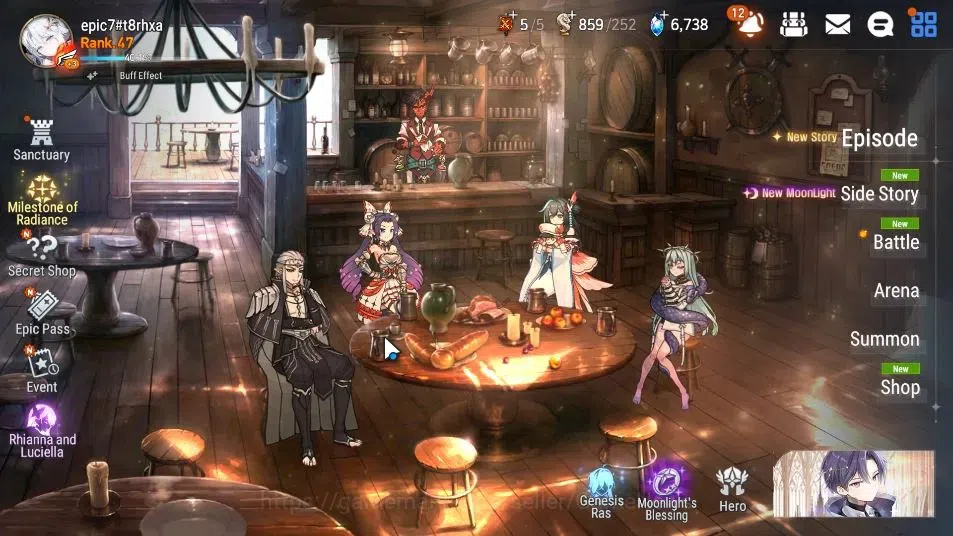 Epic Seven Accounts Limited Hero GLOBAL Unverif|New Era|3 ML(Salome,SE Celina,BW Iseria)+Estelle,Setsuka,Landy,AS Flan|PoH 1